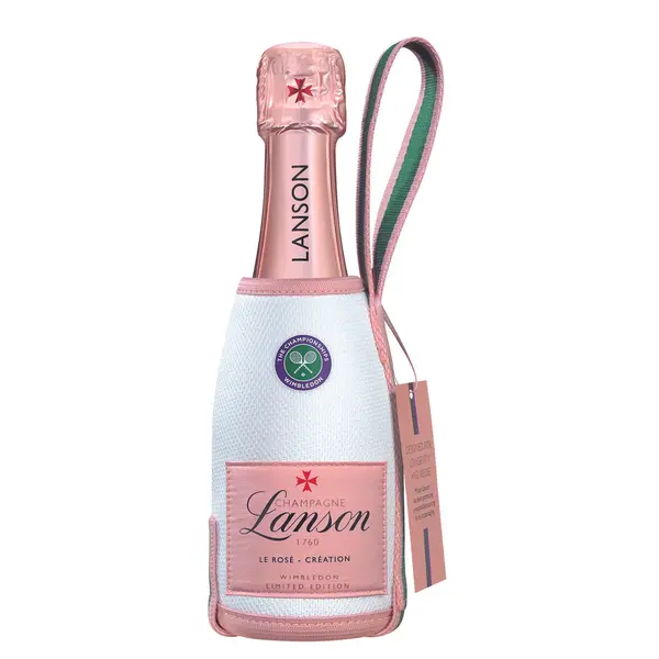 Mini Lanson Le Rose Creation Champagne Wimbledon Pouch 20cl