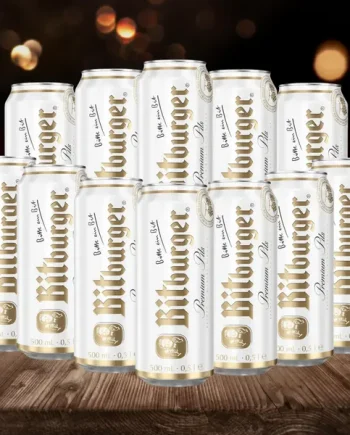 Bitburger Pilsner Premium German Lager 500ml Cans - 4.8% ABV (12 Pack)
