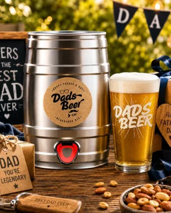 Dad's Beer Mini Keg – 5 Litre Limited Edition Blackjack Brewery Ale with Dad Glass (4.0% ABV)