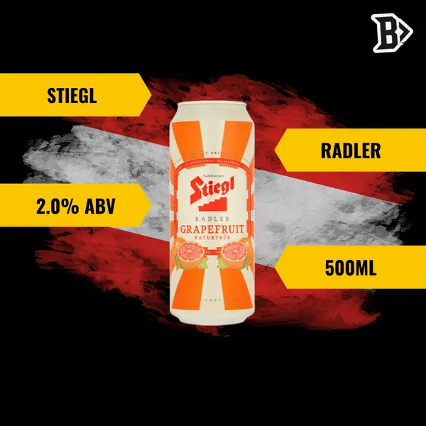 Stiegl Austrian Grapefruit Radler 500ml Cans - 2.0% ABV (12 Pack)