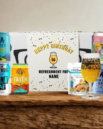 Personalised Hoppy Birthday Alcohol Free Beer Gift Set (5 Can Selection)
