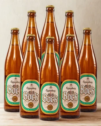 Eggenberg Heller Bock Austrian Pale Lager 500ml Bottles - 7.4% ABV (8 Pack)