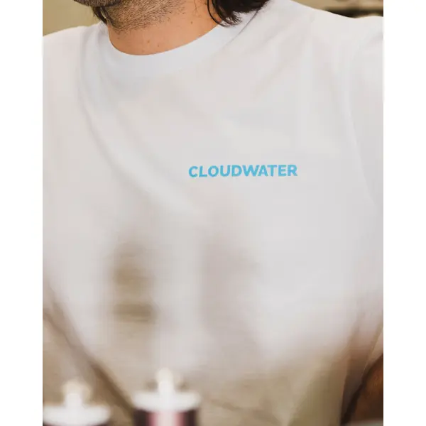 White Cloudwater T-Shirt with print