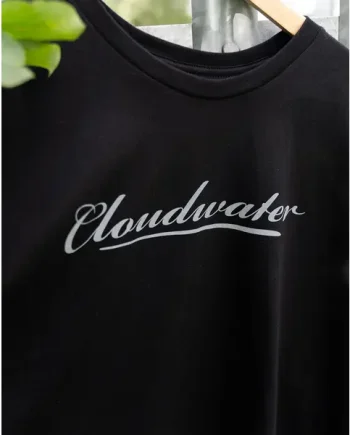 Cropped Tee with Reflective Cloudwater Logo **SALE**
