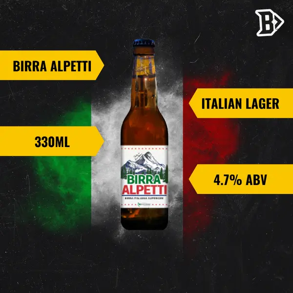 Birra Alpetti Italian Lager 330ml Bottles - 4.7% ABV (12 Pack)