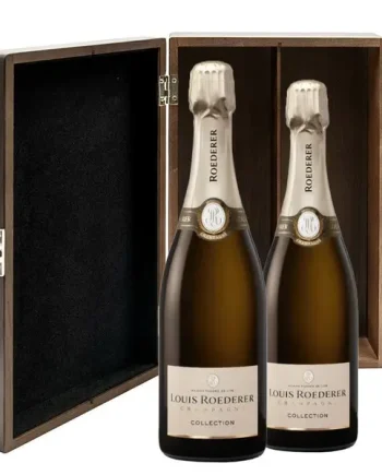 Louis Roederer Collection 246 Champagne 75cl Twin Luxury Elm Wood Gift Box (2x75cl)