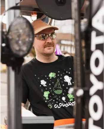Cloudwater 'Party Time' Black T-Shirt