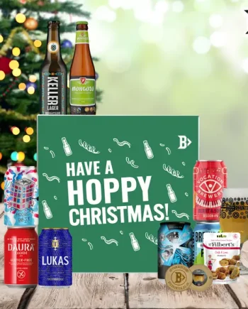 Gluten Free Beer Hoppy Christmas Gift Box with Glass – Premium Gluten Free Craft Beer Selection (8 Pack)