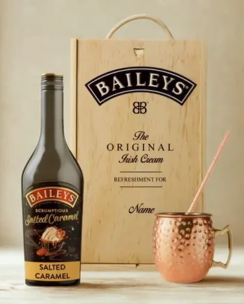 Personalised Baileys Salted Caramel Irish Cream Liqueur Gift Set with Copper Mug - 70cl