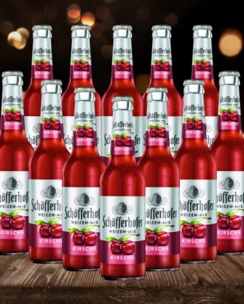 Schöfferhofer Wild Cherry German Low Alcohol Beer 330ml Bottles - 2.5% ABV (12 Pack)