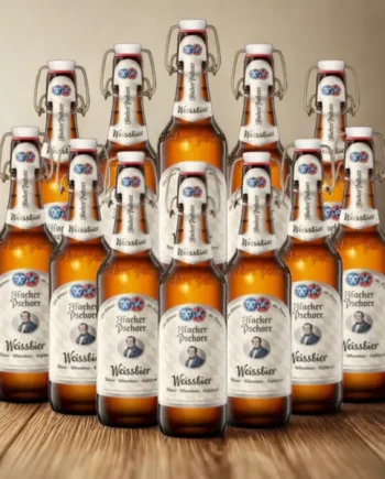 Hacker Pschorr Hefe Weissbier German Wheat Beer 500ml Bottles 5.5% ABV (Multipack)