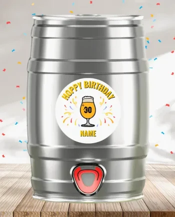 Personalised Hoppy Birthday Limited Edition Blackjack Brewery Ale Mini Party Keg - 4.0% ABV (5 Litre)