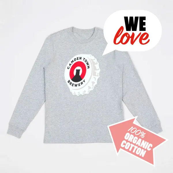 GREY BOTTLE CAP LONG SLEEVED TEE