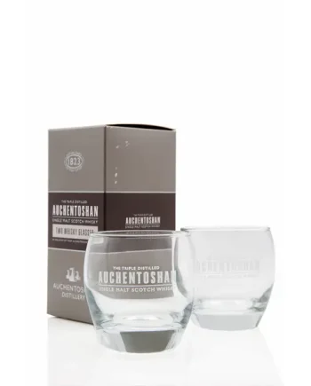 Auchentoshan - Two Branded Whisky Tumbler Glasses