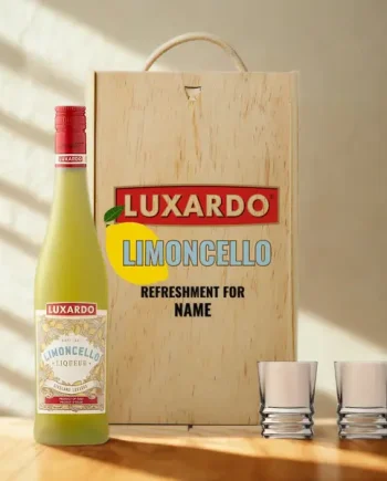 Personalised Luxardo Limoncello Gift Set With Shot Glasses - 70cl (27% ABV)