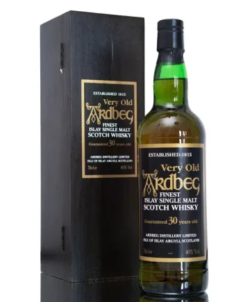 Ardbeg Guaranteed 30 Year Old, Very Old, Wooden Box