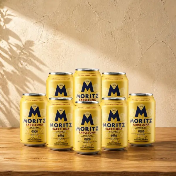 Moritz Barcelona Original Spanish Lager 330ml Cans - 4.7% ABV (Multipack)