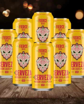 Fierce Beer Cervesa Gluten Free Mexican Style Lager 440ml Can - 4% ABV (8 Pack)