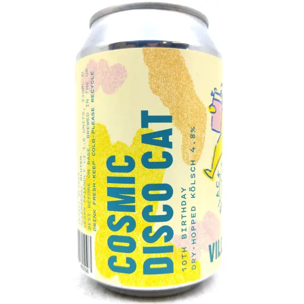 Hop Burns & Black x Villages Cosmic Disco Cat Dry Hopped Kolsch 4.8% (330ml can)