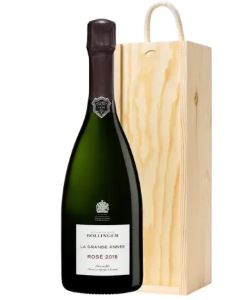 Bollinger Grande Annee Rose 2015 Champagne 75cl In Pine Gift Box