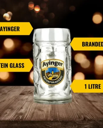 Ayinger Official Branded 1 Litre Glass Stein