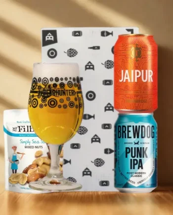 IPA Craft Beer 2 Can Gift Set with Beerhunter Glass (330ml Cans)