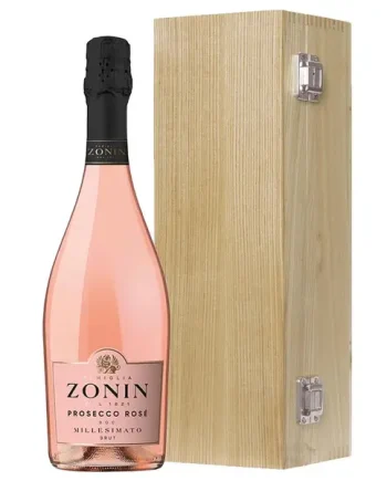 Zonin Prosecco Rose Doc Millesimato 75cl Oak Luxury Gift Boxed