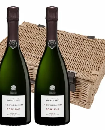 Bollinger Grande Annee Rose 2015 Champagne 75cl Twin Hamper (2x75cl)