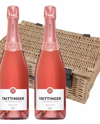 Taittinger Brut Prestige Rose NV Champagne 75cl Twin Hamper (2x75cl)