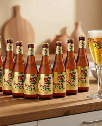 Brugse Zot Blond Belgian Ale 330ml Bottles with Brugse Zot Glass – 6.0% ABV (8 Pack)