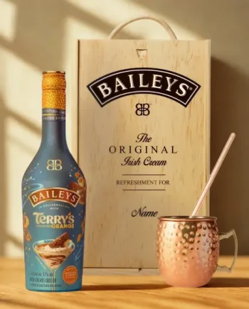 Personalised Baileys Terrys Chocolate Orange Irish Cream Liqueur Gift Set with Copper Mug - 70cl