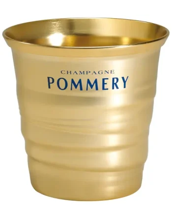 Pommery Branded Metal Ice Bucket In Gold