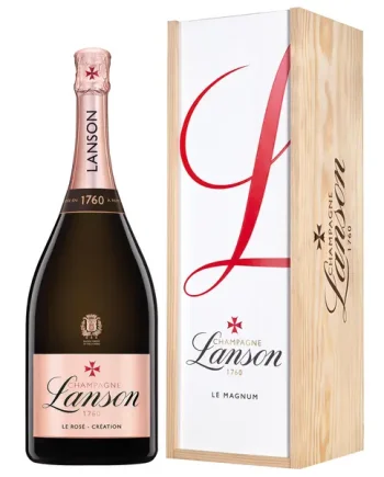 Lanson Le Rose Creation Champagne Magnum (1.5 litre)-Wooden Boxed