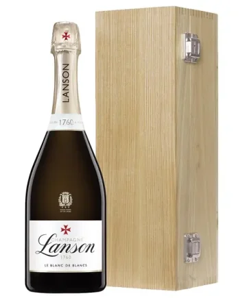 Lanson Le Blanc de Blancs Champagne 75cl Oak Luxury Gift Boxed