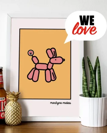 Martyna Dog Balloon Print