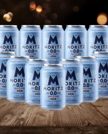 Moritz Barcelona Original Spanish Alcohol Free Lager 330ml Cans - 0.0% ABV (Multipack)