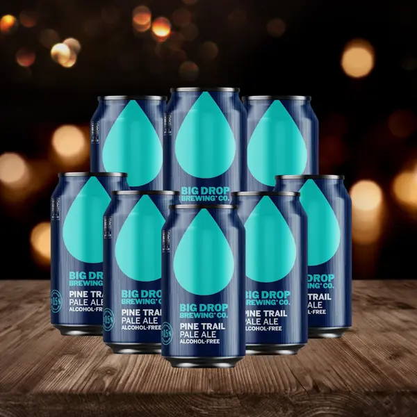 Big Drop Pine Trail Pale Ale British Alcohol-Free Pale Ale 330ml Cans - 0.5% ABV (Multipack)
