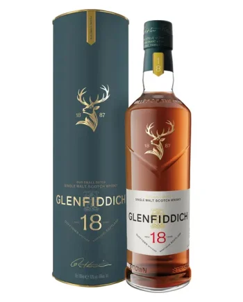 Glenfiddich 18 Year Old Single Malt Scotch Speyside Whisky 70cl
