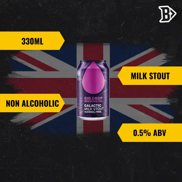 Big Drop Galactic Stout Non - Alcoholic 330ml Cans - 0.5% ABV (Multipack)