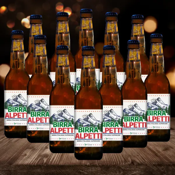 Birra Alpetti Italian Lager 330ml Bottles - 4.7% ABV (12 Pack)