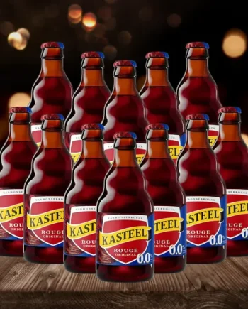 Alcohol Free Kasteel Rouge Belgian Cherry Fruit Beer 330ml Bottles – 0.0% ABV (Multipack)