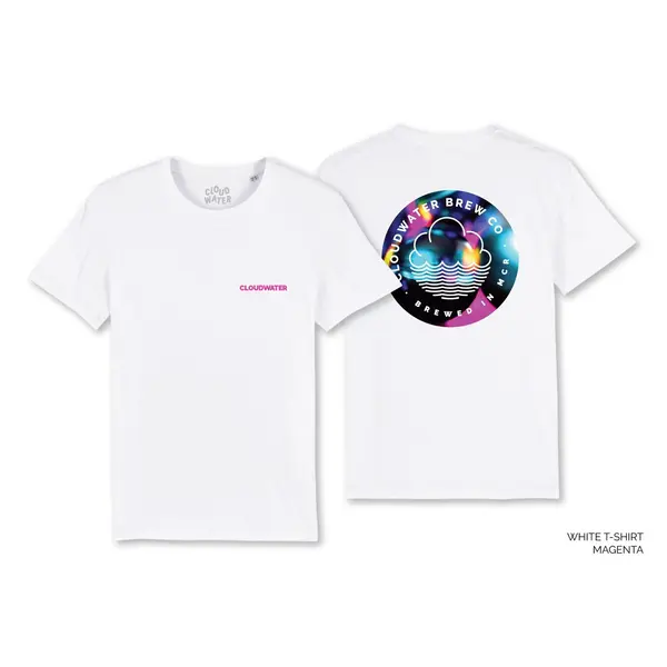 White Cloudwater T-Shirt with print