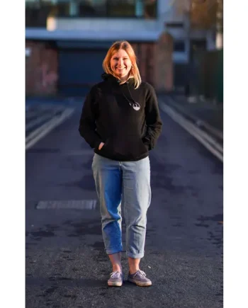 Unisex Hoodie Black with Embroidered Logo