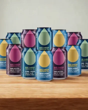 Big Drop Alcohol-Free Mixed Case (Galactic Stout, Pine Trail & Reef Point) 330ml Cans – (12 Pack)