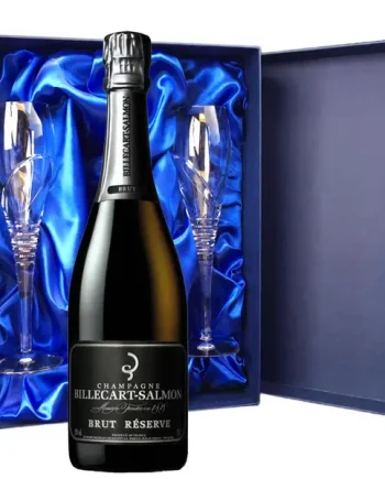 Billecart Salmon Le Reserve Champagne 75cl And Royal Scot Glasses Blue Gift Box Set