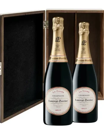 Laurent Perrier La Cuvee Champagne 75cl Twin Luxury Elm Wood Gift Box (2x75cl)