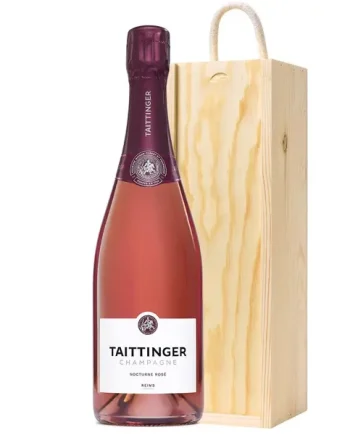 Taittinger Nocturne Rose Sec Champagne 75cl In Pine Gift Box