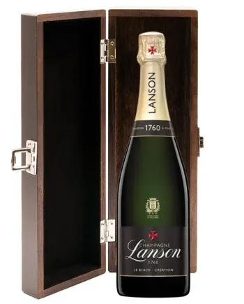 Lanson Le Black Creation Brut Champagne 75cl in Luxury Elm Wood  Gift Box