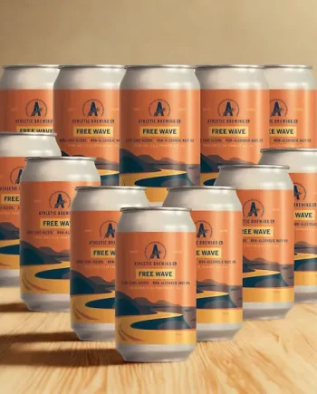 Athletic Brewing Co Free Wave Alcohol Free Hazy IPA 355ml Cans - 0.5% ABV (Multipack)