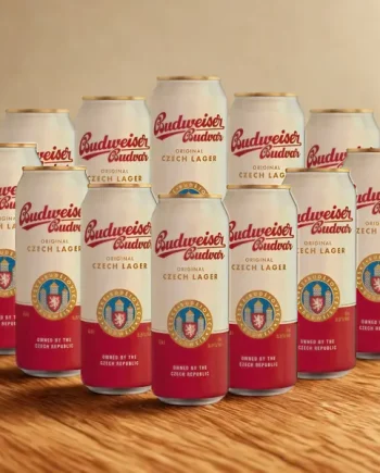 Budweiser Budvar Czech Lager 500ml Cans - 5% ABV (Multipack)